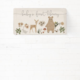 Banderoles Boho Woodland Baby shower Welcome Banner