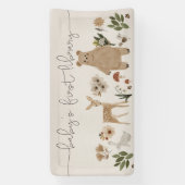 Banderoles Boho Woodland Baby shower Welcome Banner (Verticale)