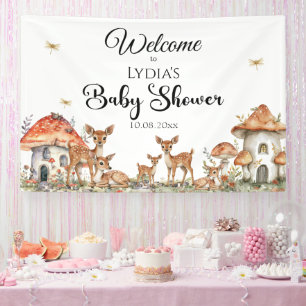 Banderoles Boho Woodland Forest Animaux Baby shower Bienvenue
