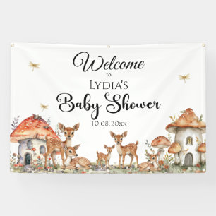 Banderoles Boho Woodland Forest Animaux Baby shower Bienvenue