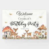 Banderoles Boho Woodland Forest Animaux fête d'anniversaire (Horizontal)