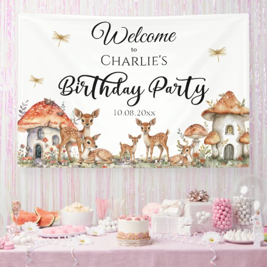 Banderoles Boho Woodland Forest Animaux fête d'anniversaire (Fête)