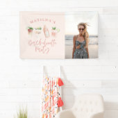 Banderoles Boire rose girly moderne bachelorette photo (En situation)
