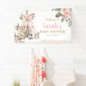 Banderoles Bois Animaux Boho Tribal Bienvenue Contexte (En situation)