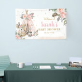 Banderoles Bois Animaux Boho Tribal Bienvenue Contexte (Salon professionnel)