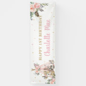 Banderoles Bois Animaux Boho Tribal Bienvenue Interdiction (Vertical)