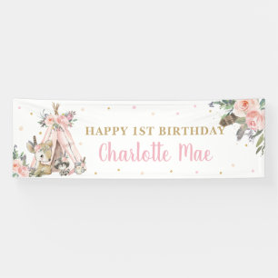 Banderoles Bois Animaux Boho Tribal Bienvenue Interdiction