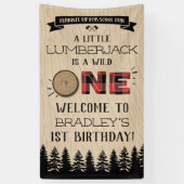 Banderoles Bois de bûcheron à plaies rustiques 1er anniversai (Vertical)