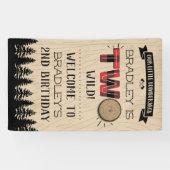 Banderoles Bois de bûcheron à plaies rustiques 2e anniversair (Horizontal)