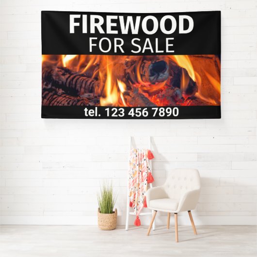 Banderoles Bois de chauffage à vendre Feu professionnel profe (Insitu)