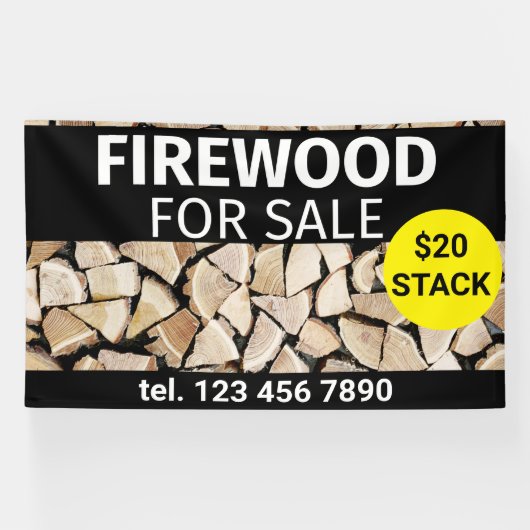 Banderoles Bois de chauffage à vendre Petite entreprise profe (Horizontal)