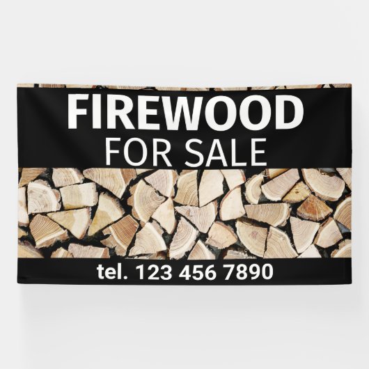 Banderoles Bois de chauffage à vendre Petite entreprise profe (Horizontal)
