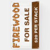 Banderoles Bois de chauffage professionnel à vendre sur mesur (Vertical)