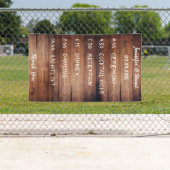 Banderoles Bois de grange foncé rustique Horaire du programme (En situation)