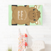 Banderoles Bois du Baby shower de l'orignal (En situation)