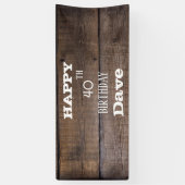 Banderoles Bois rustique 40e année Anniversaire (Vertical)