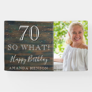 Banderoles Bois Rustique 70 Et Alors Photo 70e Anniversaire