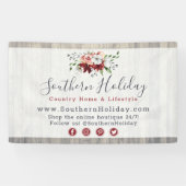 Banderoles Bois Rustique & Coton de Campagne du Sud Boutique (Horizontal)