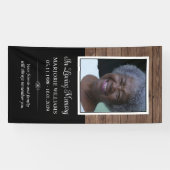 Banderoles Bois rustique dans l'amour Mémoire Photo Couvertur (Horizontal)