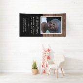 Banderoles Bois rustique dans l'amour Mémoire Photo Couvertur (Insitu)