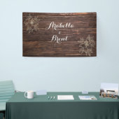Banderoles Bois rustique Mariage floral (Salon professionnel)