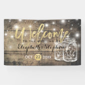 Banderoles Bois rustique Mason Jar String Mariage de lumière  (Horizontal)