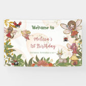 Banderoles Bois Whimsical Enchanted Forest Fairy Ladybug (Horizontal)