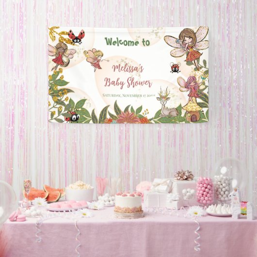 Banderoles Bois Whimsical Enchanted Forest Fée & Ladybug (Fête)