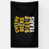 Banderoles Boisson De Bières Bravo Et Bières À Mon 60 Ans De (Vertical)