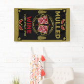 Banderoles Boisson de vin rouge multicouche Noël (En situation)