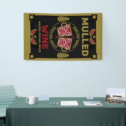 Banderoles Boisson de vin rouge multicouche Noël (Salon professionnel)