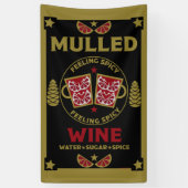 Banderoles Boisson de vin rouge multicouche Noël (Vertical)