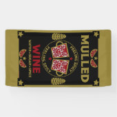 Banderoles Boisson de vin rouge multicouche Noël (Horizontal)