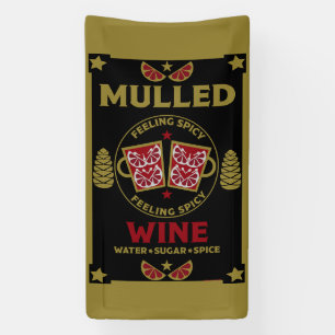 Banderoles Boisson de vin rouge multicouche Noël