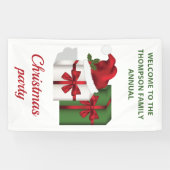 Banderoles Boîtes Cadeaux Blanches Et Vertes Avec Texte Perso (Horizontal)