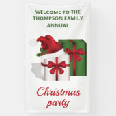 Banderoles Boîtes Cadeaux Blanches Et Vertes Avec Texte Perso (Vertical)