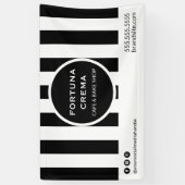 Banderoles Bold Black & White Striped Business Display Event  (Vertical)
