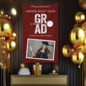 Banderoles Bold GRAD Class Of 2025 Photo Graduation Party