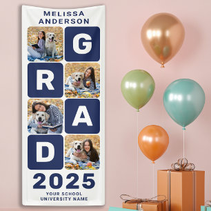 Banderoles Bold Graduate Custom 5 Photos Graduation Party