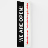 Banderoles Bold Nous sommes Open Drive Through Curbside Pick- (Vertical)