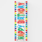 Banderoles Bon anniversaire réutilisable en couleurs vives (Vertical)