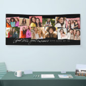 Banderoles Bon temps grands souvenirs fun 12 photo collage (Salon professionnel)