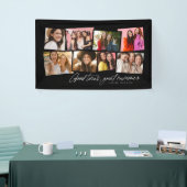 Banderoles Bon temps grands souvenirs noir photo collage (Salon professionnel)