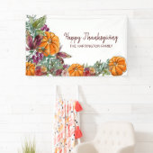 Banderoles Bon thanksgiving aquarelle Citrouilles Automne (En situation)