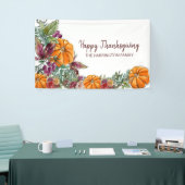Banderoles Bon thanksgiving aquarelle Citrouilles Automne (Salon professionnel)