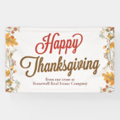 Banderoles Bon thanksgiving Chic Fall Leaves Société Parti (Horizontal)