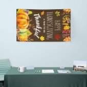 Banderoles Bon thanksgiving Citrouilles et feuillage d'automn (Salon professionnel)