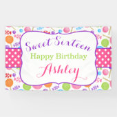 Banderoles Bonbons sucré 16 Anniversaire (Horizontal)