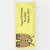 Banderoles Bongo, dessin animé de batterie (Vertical)