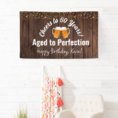 Banderoles Bonjour à 50 ans ! Anniversaire de la perfection (En situation)